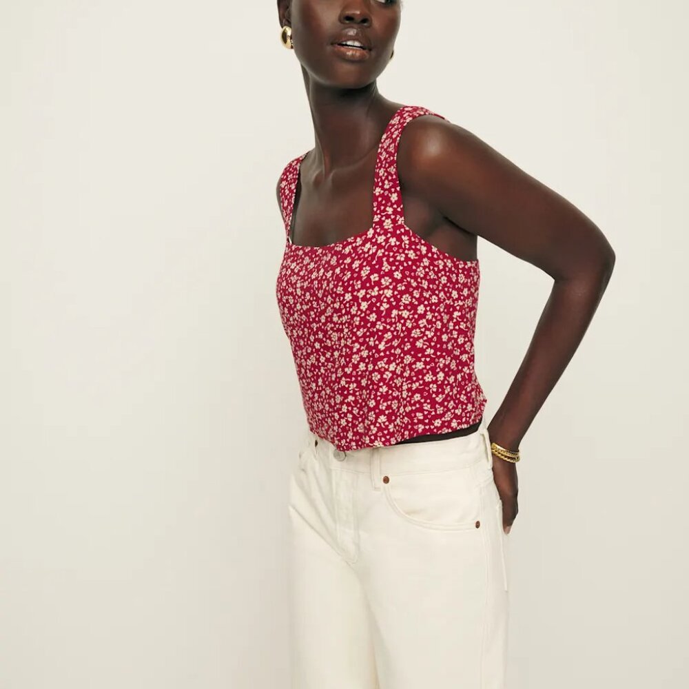 Reformation Lorin Top Red - Size S - Picture 2 of 2